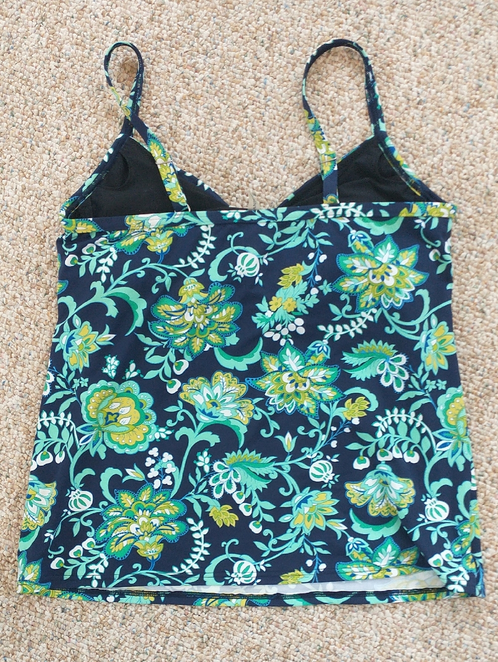 Lands’ End Surplice Twist Front Underwire Tankini top 12 - Picture 4 of 6